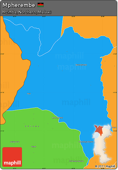Political Simple Map of Mpherembe