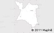 Silver Style Simple Map of Mpherembe, cropped outside