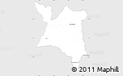 Silver Style Simple Map of Mpherembe, single color outside