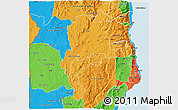 Political 3D Map of Mtwalo II