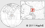 Blank Location Map of Lake Malawi
