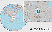 Gray Location Map of Lake Malawi