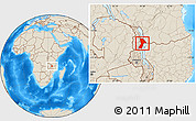 Shaded Relief Location Map of Lake Malawi