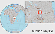 Gray Location Map of Musisya