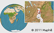 Satellite Location Map of Musisya, highlighted country, highlighted parent region