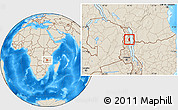Shaded Relief Location Map of Musisya