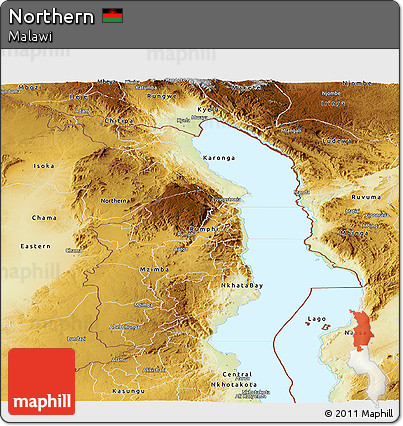 Physical Panoramic Map of Northern