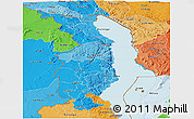 Political Shades Panoramic Map of Northern