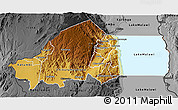 Physical 3D Map of Rumphi, darken, desaturated