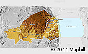 Physical 3D Map of Rumphi, lighten, desaturated