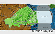 Political Shades 3D Map of Rumphi, darken