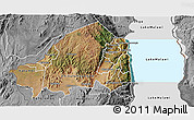 Satellite 3D Map of Rumphi, desaturated
