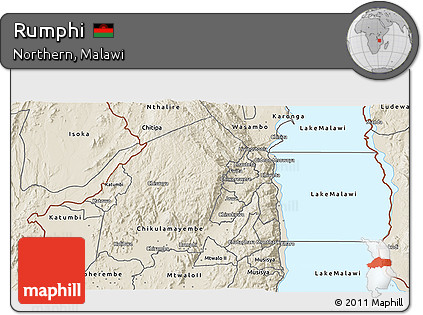 Shaded Relief 3D Map of Rumphi