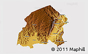 Physical 3D Map of Chikulamayembe, cropped outside