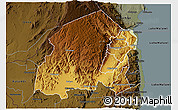 Physical 3D Map of Chikulamayembe, darken