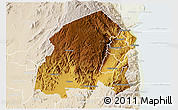 Physical 3D Map of Chikulamayembe, lighten