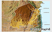 Physical 3D Map of Chikulamayembe, satellite outside