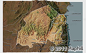 Satellite 3D Map of Chikulamayembe, darken