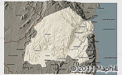 Shaded Relief 3D Map of Chikulamayembe, darken
