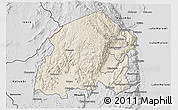 Shaded Relief 3D Map of Chikulamayembe, desaturated