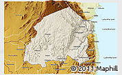 Shaded Relief 3D Map of Chikulamayembe, physical outside