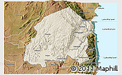 Shaded Relief 3D Map of Chikulamayembe, satellite outside