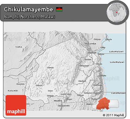 Silver Style 3D Map of Chikulamayembe