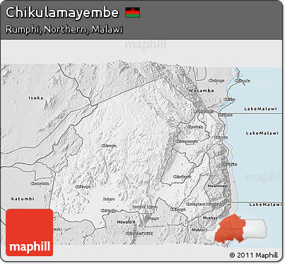 Silver Style 3D Map of Chikulamayembe