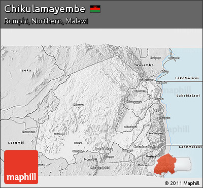 Silver Style 3D Map of Chikulamayembe