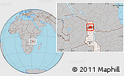 Gray Location Map of Chikulamayembe, highlighted country, highlighted parent region