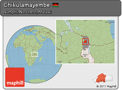 Savanna Style Location Map of Chikulamayembe, highlighted country, highlighted grandparent region
