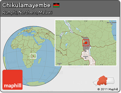 Savanna Style Location Map of Chikulamayembe, highlighted country, highlighted grandparent region