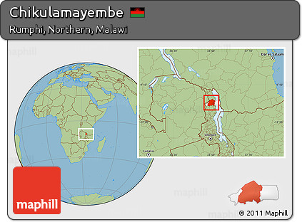 Savanna Style Location Map of Chikulamayembe, highlighted parent region