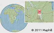 Savanna Style Location Map of Chikulamayembe, highlighted parent region, highlighted grandparent region, hill shading