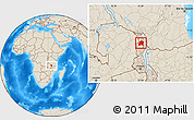 Shaded Relief Location Map of Chikulamayembe, highlighted parent region