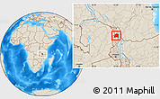 Shaded Relief Location Map of Chikulamayembe