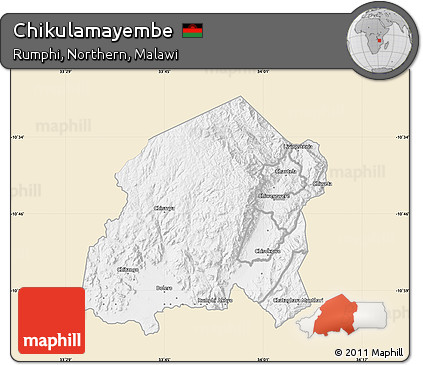Classic Style Map of Chikulamayembe, single color outside
