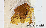 Physical Map of Chikulamayembe, lighten