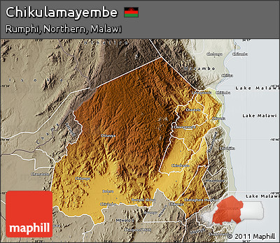 Physical Map of Chikulamayembe, semi-desaturated