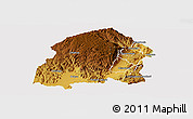Physical Panoramic Map of Chikulamayembe, cropped outside
