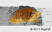 Physical Panoramic Map of Chikulamayembe, desaturated