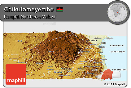 Physical Panoramic Map of Chikulamayembe