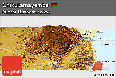 Physical Panoramic Map of Chikulamayembe