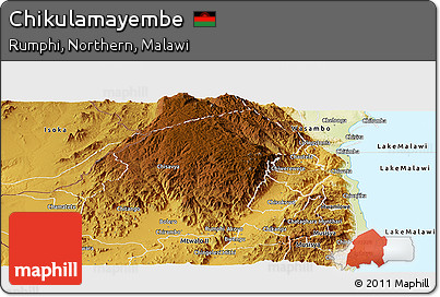 Physical Panoramic Map of Chikulamayembe