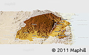 Physical Panoramic Map of Chikulamayembe, lighten