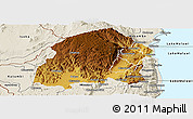 Physical Panoramic Map of Chikulamayembe, shaded relief outside
