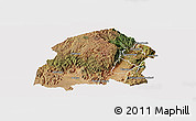 Satellite Panoramic Map of Chikulamayembe, cropped outside