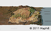 Satellite Panoramic Map of Chikulamayembe, darken
