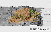 Satellite Panoramic Map of Chikulamayembe, desaturated