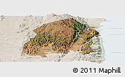 Satellite Panoramic Map of Chikulamayembe, lighten